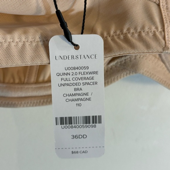 UNDERSTANCE Sz 36DD Bra Quinn 2.0 Flexiwire Full Coverage Sheer Top NEW W/ TAGS - Picture 6 of 10